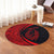 Hawaii Fish Hook Polynesian Round Carpet - Circle Style Red - AH - Polynesian Pride