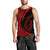 Hawaii Fish Hook Polynesian Tank Top - Circle Style Red - AH Black - Polynesian Pride