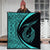 Hawaii Fish Hook Polynesian Premium Quilts - Circle Style Turquoise - AH - Polynesian Pride