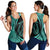 Hawaii Fish Hook Polynesian Racerback Tank - Circle Style Turquoise - AH Black - Polynesian Pride