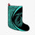 Hawaii Fish Hook Polynesian Christmas Stocking - Circle Style Turquoise - AH Christmas Stocking 26 X 42 cm Black - Polynesian Pride