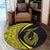 Hawaii Fish Hook Polynesian Round Carpet - Circle Style Yellow - AH - Polynesian Pride