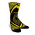 Hawaii Fish Hook Polynesian Crew Socks - Circle Style Yellow - AH - Polynesian Pride