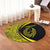 Hawaii Fish Hook Polynesian Round Carpet - Circle Style Yellow - AH - Polynesian Pride