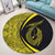 Hawaii Fish Hook Polynesian Round Carpet - Circle Style Yellow - AH - Polynesian Pride