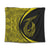 Hawaii Fish Hook Polynesian Tapestry - Circle Style Yellow - AH Wall Tapestry Black - Polynesian Pride