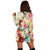 Hawaii Floral Turtle Hoodie Dress - Beige - AH - Polynesian Pride