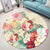 Hawaii Floral Turtle Round Carpet - Beige - AH - Polynesian Pride