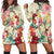 Hawaii Floral Turtle Hoodie Dress - Beige - AH Black - Polynesian Pride