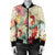 Hawaii Floral Turtle Bomber Jacket - Beige - AH - Polynesian Pride