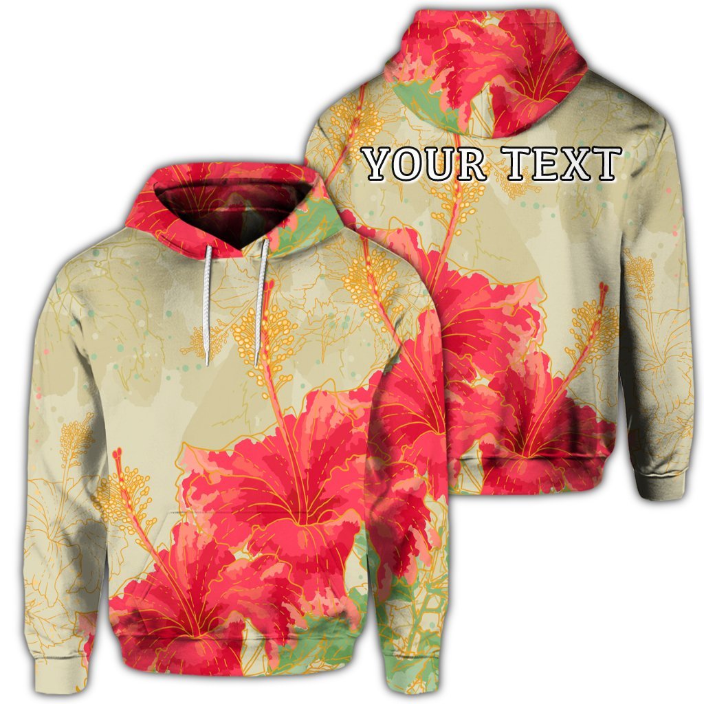 Custom Hawaii Flower Hibiscus Hoodie Unisex Art - Polynesian Pride