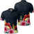 Hawaii Forest Hibiscus Polo Shirt Unisex Black - Polynesian Pride