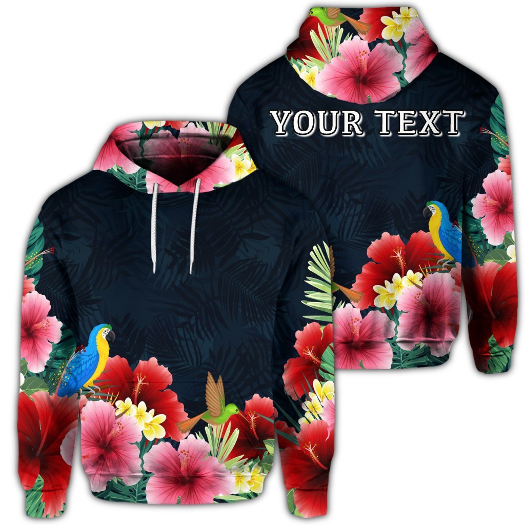 Custom Hawaii Forest Hibiscus Hoodie Unisex Art - Polynesian Pride