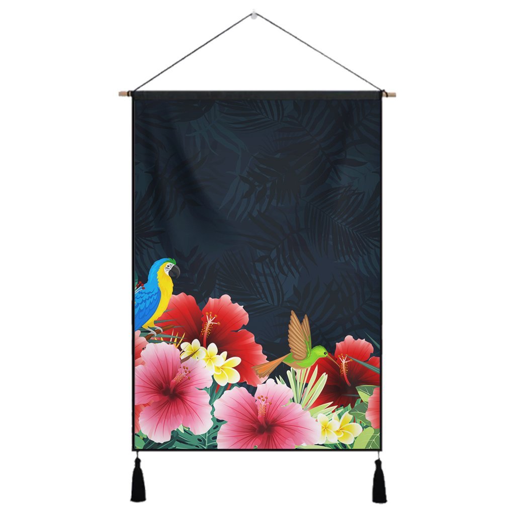 Hawaii Forest Hibiscus Hanging Poster - AH Hanging Poster Cotton And Linen - Polynesian Pride