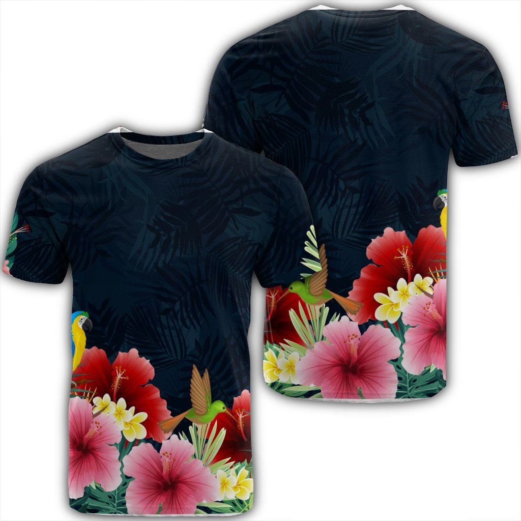 Hawaii Forest Hibiscus T Shirt Unisex Black - Polynesian Pride