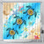 Hawaii Fresh Beach Turtle Plumeria Shower Curtain - AH - Brian Style 177 x 172 (cm) Black - Polynesian Pride