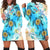 Hawaii Fresh Beach Turtle Plumeria Hoodie Dress - AH - Brian Style Black - Polynesian Pride