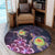 Hawaii Galaxy Turtle Hibiscus Round Carpet - AH - Polynesian Pride