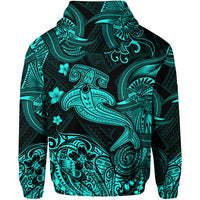 Hawaii Hammer Shark Polynesian Hoodie Unique Style Turquoise LT8 - Polynesian Pride