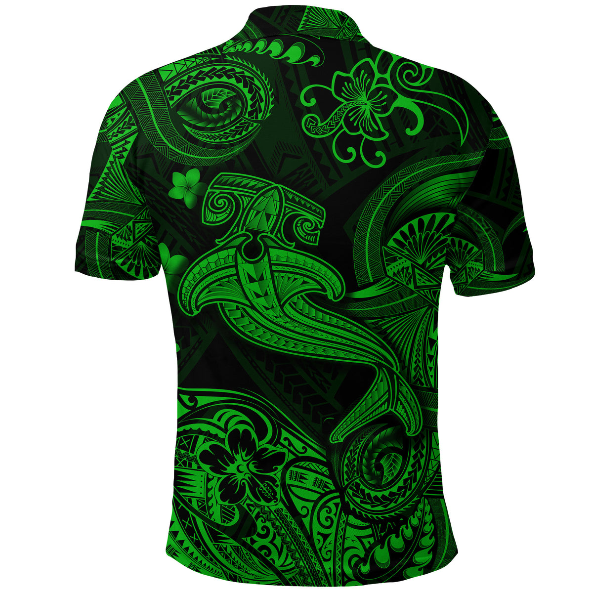 Hawaii Hammer Shark Polynesian Polo Shirt Unique Style Green LT8 - Polynesian Pride