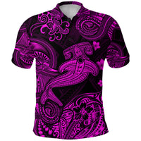 Hawaii Hammer Shark Polynesian Polo Shirt Unique Style Pink LT8 - Polynesian Pride