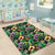 Hawaii Hibiscus And Plumeria Green Area Rug - AH - Polynesian Pride