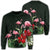 Hawaii Hibiscus Flamingo Sweatshirt - AH Unisex Black - Polynesian Pride