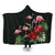 Hawaii Hibiscus Flamingo Hooded Blanket - AH Hooded Blanket White - Polynesian Pride