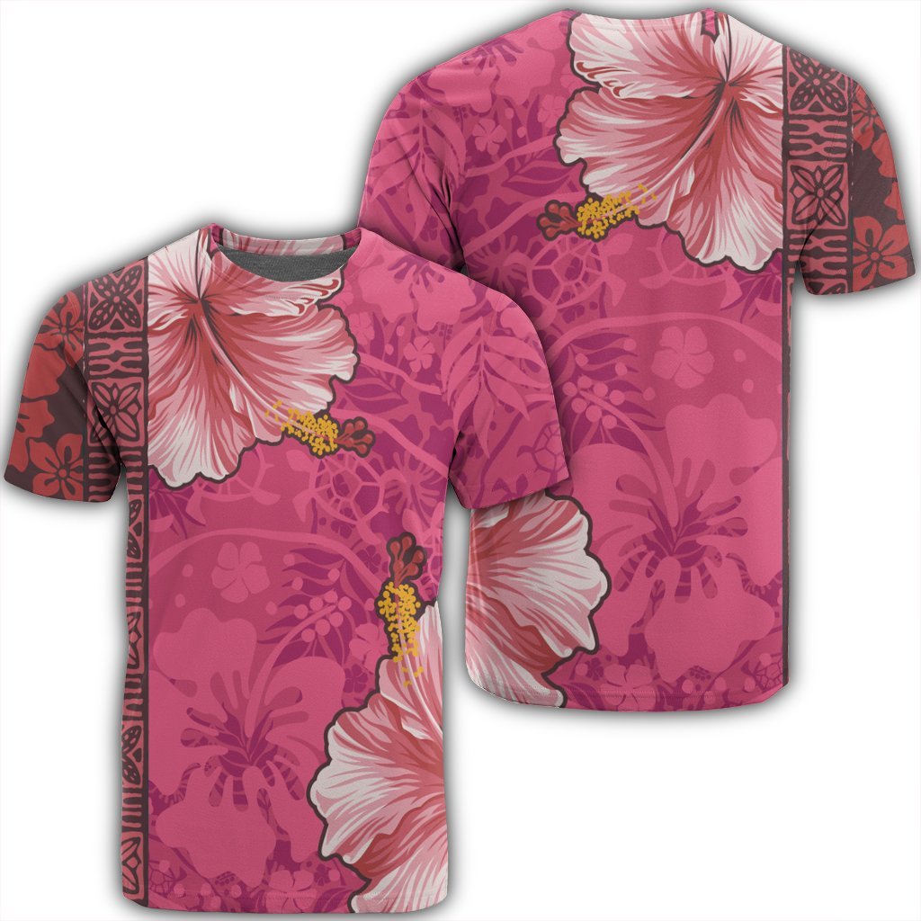 Hawaii Hibiscus Pattern T Shirt Unisex Black - Polynesian Pride