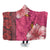 Hawaii Hibiscus Pattern Hooded Blanket - AH Hooded Blanket White - Polynesian Pride