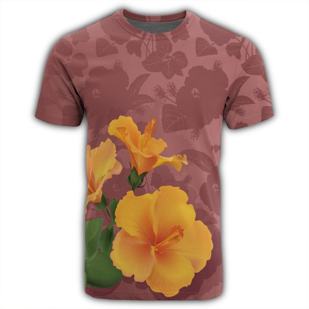 Hawaii Hibiscus Pink T Shirt - Polynesian Pride