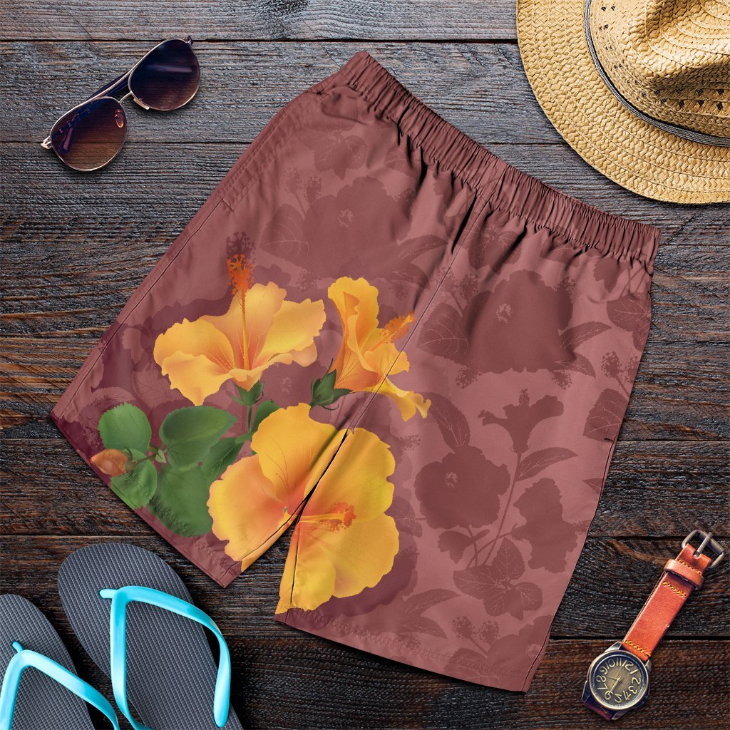 Hawaii Hibiscus Pink Men's Shorts - AH Art - Polynesian Pride