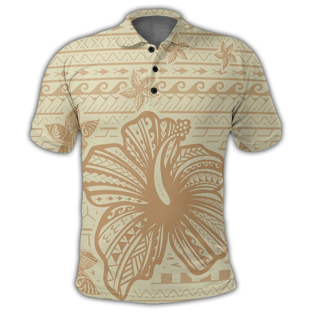 Hawaii Hibiscus Plumeria Kanaka Polynesian Vintage Polo Shirt - Polynesian Pride