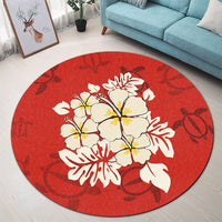 Hawaii Hibiscus Polynesian Round Carpet - AH - Polynesian Pride