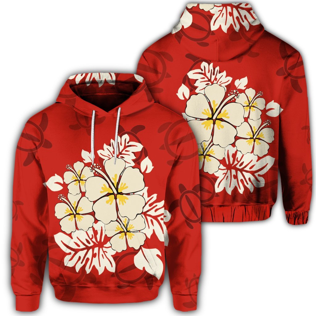 Hawaiian Hibiscus Polynesian Hoodie Unisex Art - Polynesian Pride