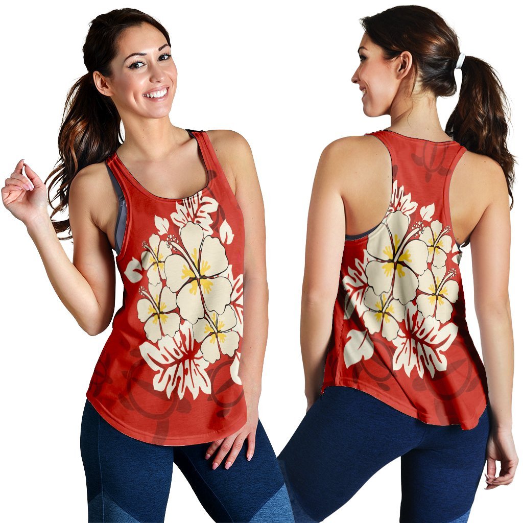 Hawaii Hibiscus Polynesian Racerback Tank - AH Black - Polynesian Pride