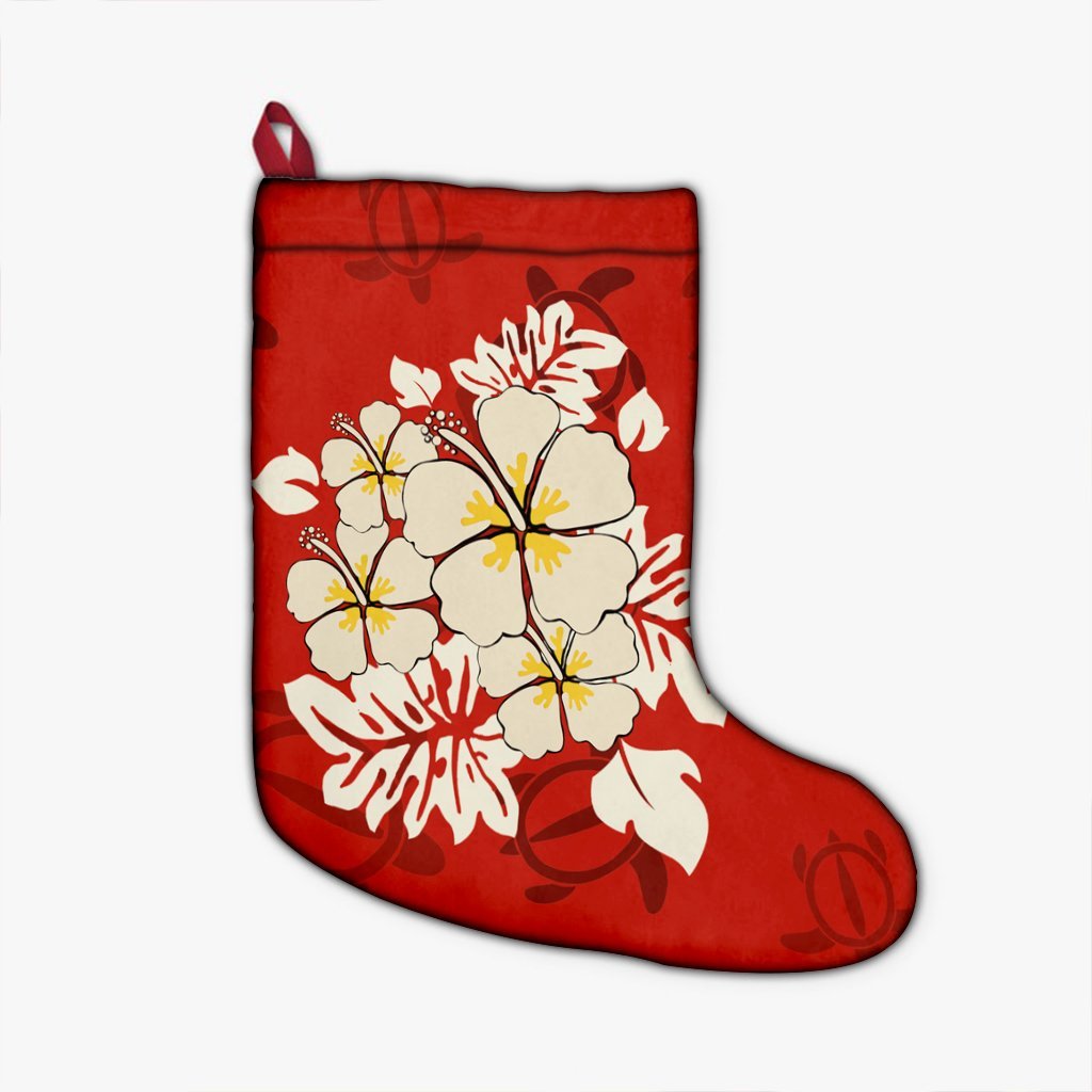 Hawaii Hibiscus Polynesian Christmas Stocking - AH Christmas Stocking 26 X 42 cm Black - Polynesian Pride