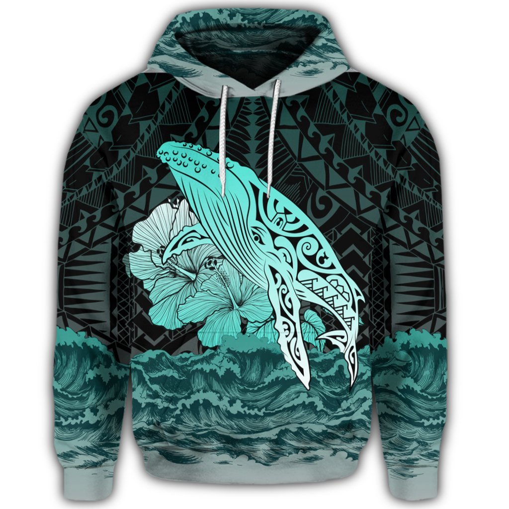 Hawaiian Hibiscus Wale Polynesian Hoodie - Polynesian Pride