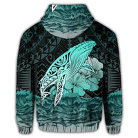 Hawaiian Hibiscus Wale Polynesian Hoodie - Polynesian Pride