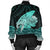 Hawaii Hibiscus Wale Polynesian Bomber Jacket - AH - Polynesian Pride