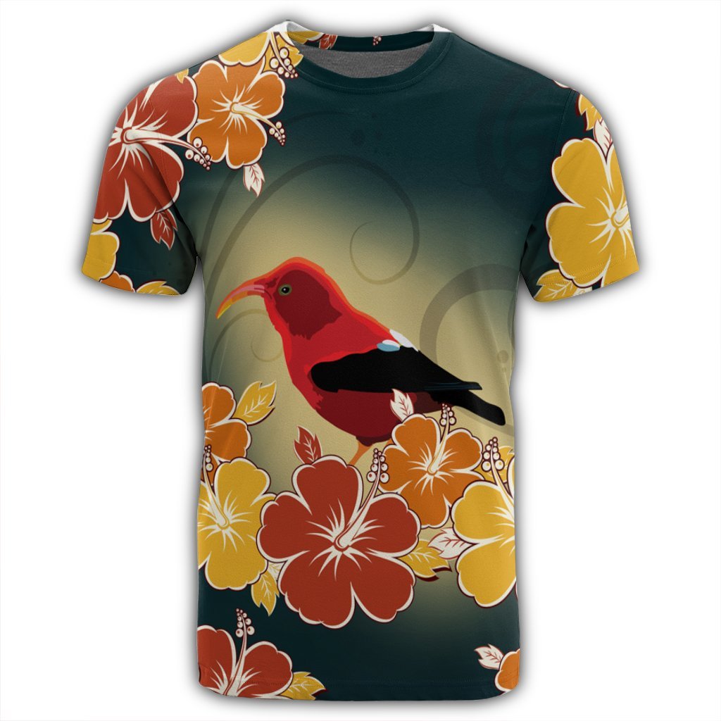 Hawaii Honeycreeper Hibiscus T Shirt - Polynesian Pride