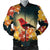 Hawaii Honeycreeper Hibiscus Bomber Jacket - AH Black Unisex - Polynesian Pride