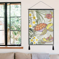 Hawaii Honu Chibi Sea Plumeria Hanging Poster - AH - Polynesian Pride