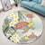 Hawaii Honu Chibi Sea Plumeria Round Carpet - AH - Polynesian Pride