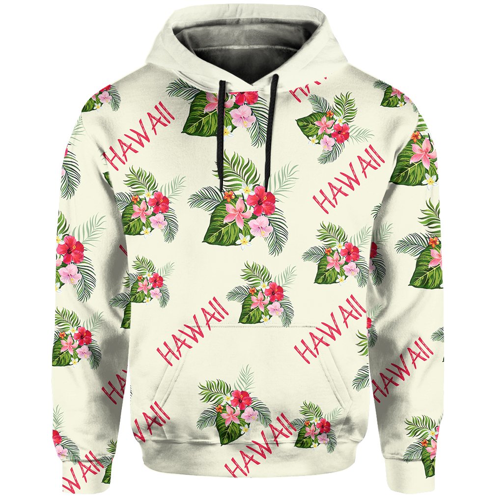 Hawaii Hoodie Hoodie Hibiscus Plumeria Tropical Style - Polynesian Pride