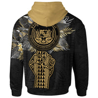 Hawaii Custom Personalized Hoodie Coat of Arm Clenched Fist - Polynesian Pride