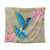 Hawaii Humming Bird Hibiscus Polynesian Tapestry - AH Wall Tapestry Black - Polynesian Pride