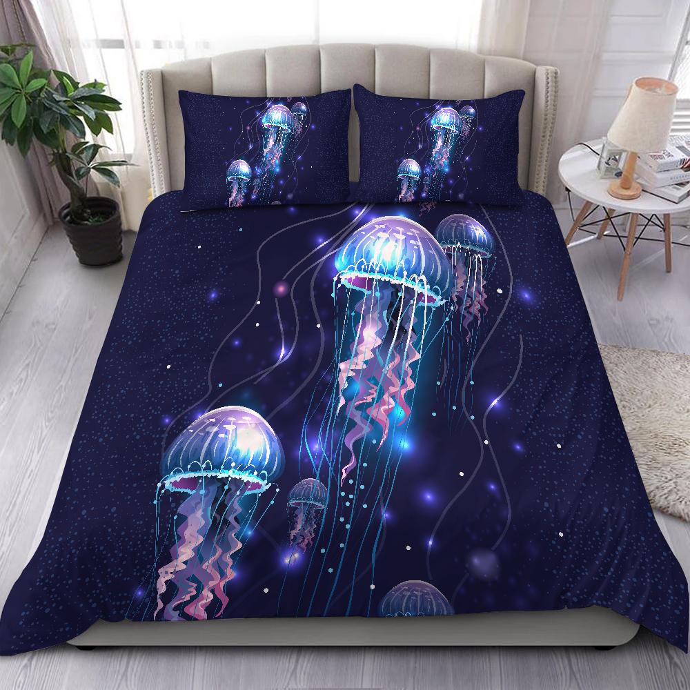 Hawaii Jellyfish Ocean Bedding Set - AH Indigo - Polynesian Pride