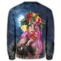 Hawaii Kanaka Colorful Hula Girl Sweatshirt - Dinh Style - Polynesian Pride
