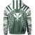 Hawaii Kanaka Football Jersey Polynesian Hoodie Zip Green Victor Style - Polynesian Pride